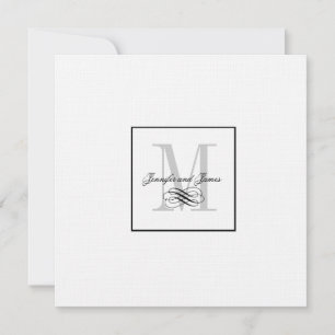 logotypen personligt bröllp inbjuder till Monogram Inbjudningar