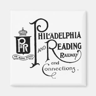 Logotypen Philadelphia och Reading Railroad Magnet
