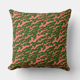 Logotypen Pillow - Coral + Grönt - Klassisk fiskö Kudde
