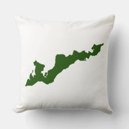 Logotypen Pillow för de klassiska fiskarna - Grönt Kudde