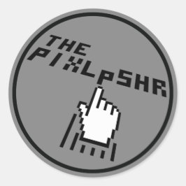 Logotypen PixlPshr Runt Klistermärke