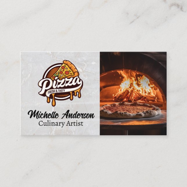 Logotypen Pizza-segment | Brick Oven Visitkort (Framsida)