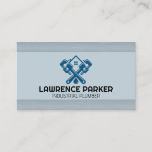 Logotypen Plumber Wrench Home Visitkort