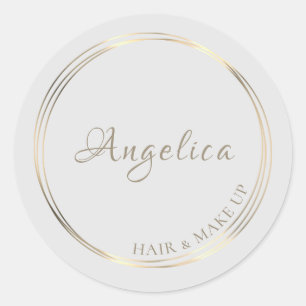 Logotypen professionell Guld Circles Runt Klistermärke