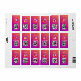 Logotypen professionell Instagram följer mig QR-ko Adressetikett