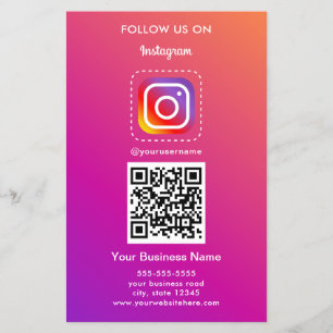 Logotypen professionell Instagram följer mig QR-ko Flygblad