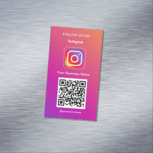 Logotypen professionell Instagram följer mig QR-ko Magnetiska Visitkort