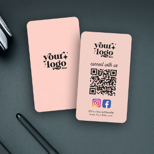 Logotypen QR-kod för Anpassningsbar av Social-medi Visitkort