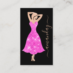 Logotypen QR Ro Rosa Black i Mode Designer Visitkort