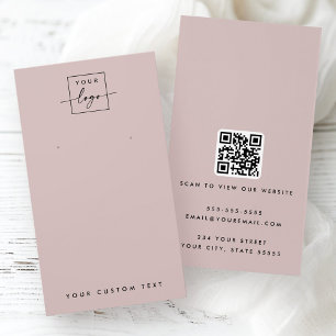 Logotypen QR-visning för ljustaupe-ro QR-öronring Visitkort