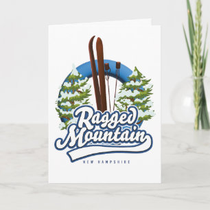 Logotypen Ragged Mountain New Hampshire ski Helgkort