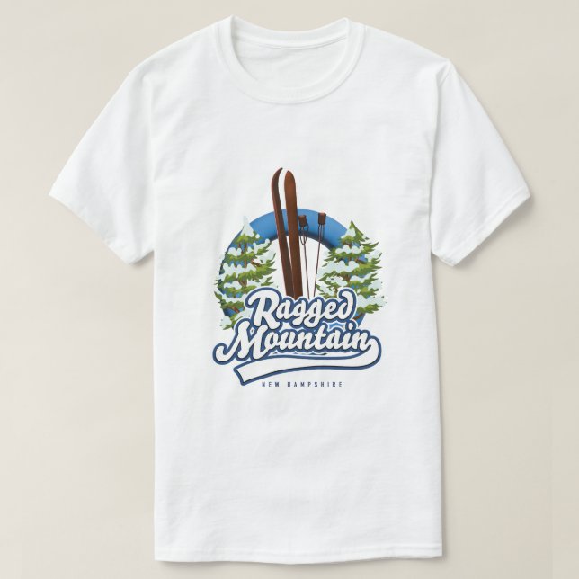 Logotypen Ragged Mountain New Hampshire ski T Shirt (Design framsida)