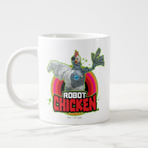 Logotypen Robot Chicken Character Jumbo Mugg