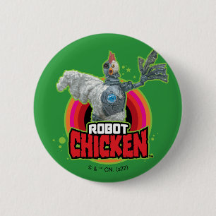 Logotypen Robot Chicken Character Knapp