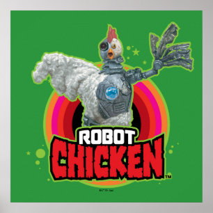 Logotypen Robot Chicken Character Poster