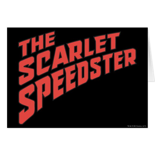 Logotypen Scarlet Speedster Hälsningskort (Framsidan Horizontal)