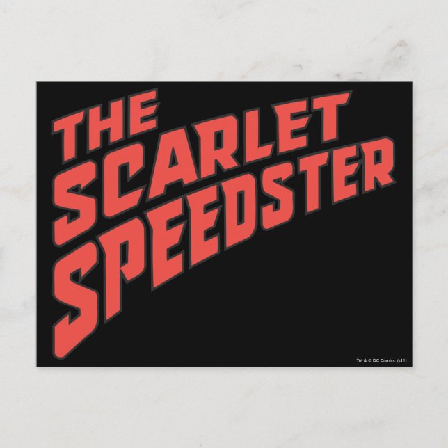 Logotypen Scarlet Speedster Vykort (Framsida)