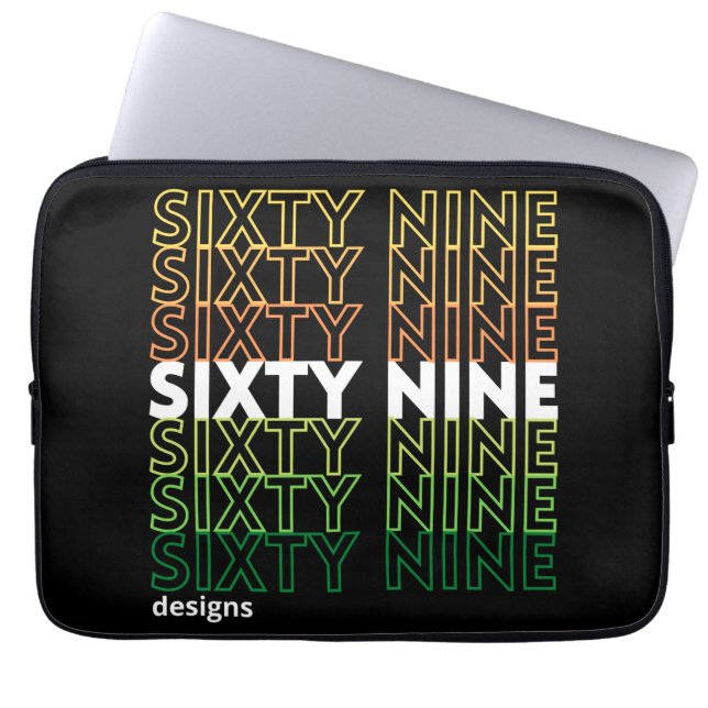 logotypen "SEXTYNINE DESIGNS" Laptop Fodral (Framsidan)