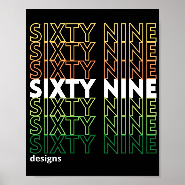 logotypen "SEXTYNINE DESIGNS" Poster (Framsidan)