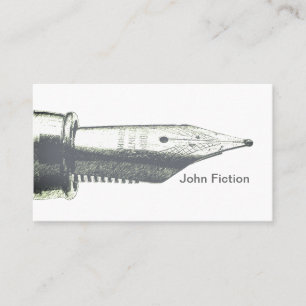 Logotypen Silver Fontän Pen Nib för skrivprogramme Visitkort