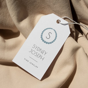 Logotypen Slate Necklace Monogram   Märkre för jud Presentetikett