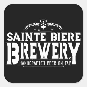 Logotypen St Biere Brewery Brew Pub Fyrkantigt Klistermärke
