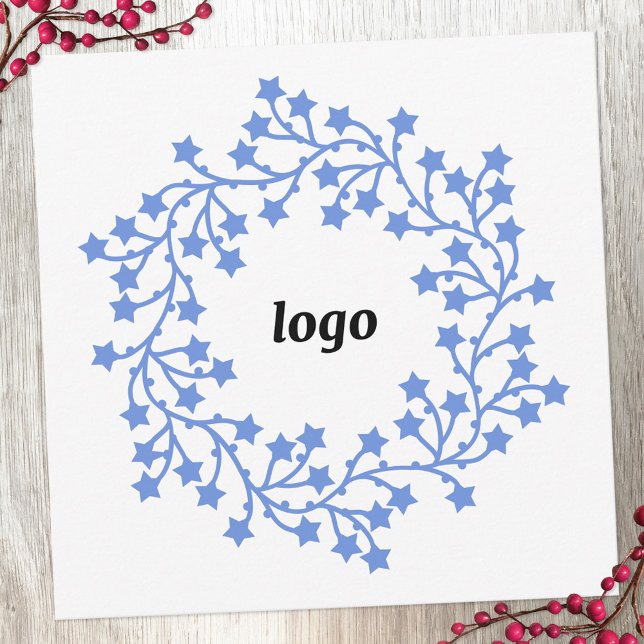 Logotypen Star WAN Business Julkort (Logo wreath business promotional holiday card)