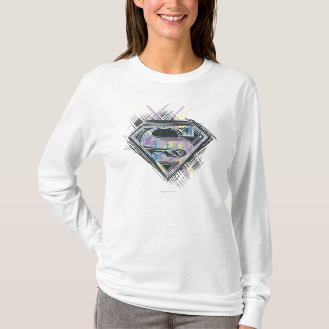 Logotypen Supergirl Scribbles Tee Shirt (Framsida)