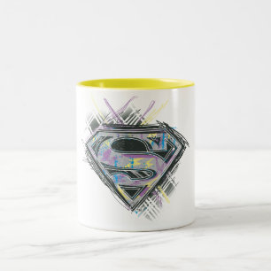 Logotypen Supergirl Scribbles Två-Tonad Mugg