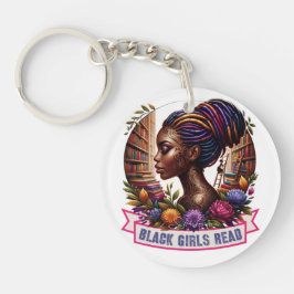 Logotypen Svart Girls Read-Anpassade, nyckelkedja 