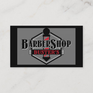 Logotypen Svart och Röda Barber Personalize Visitkort