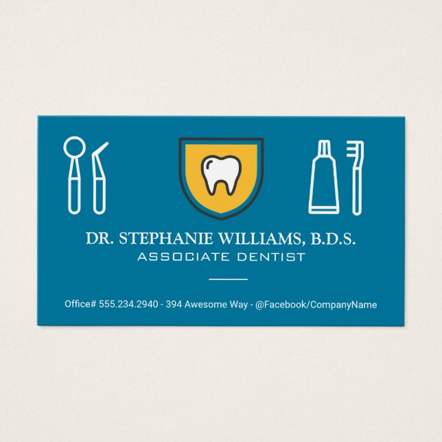 Logotypen Toth Shield | Dentalt Visitkort (Framsidan)