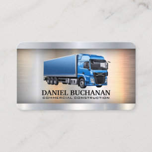 Logotypen Transport Semi Lastbil Metallisk indus Visitkort