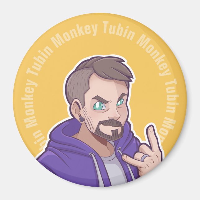 Logotypen Tubin Monkey Hoodie Magnet (Framsidan)