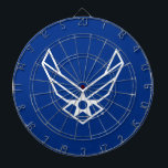 Logotypen United Stater Luft Force - Blue Darttavla<br><div class="desc">Den här designen har logotypen officiell United Stater Luft Force som visas på en fetblå bakgrund. Det är en tidlös hyllning till den tjänst och hängivenhet som FN:s styrka i Luft i Stater har visat,  som representerar pride,  ära och tradition.</div>