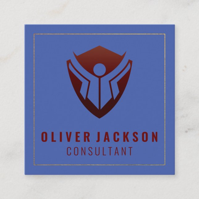 Logotypen Utbildning Fyrkantigt Visitkort (Framsida)