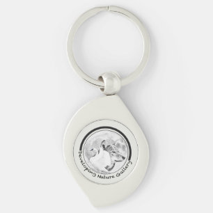 Logotypen Utveckla naturgalleri Swirl Silverfärgad Nyckelring