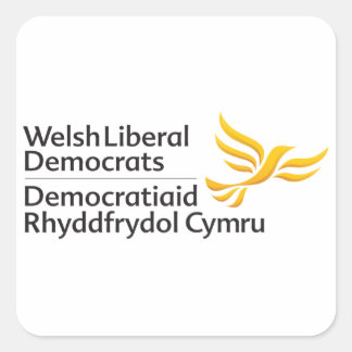 Logotypen Welsh Liberalism - Cymru Fyrkantigt Klistermärke