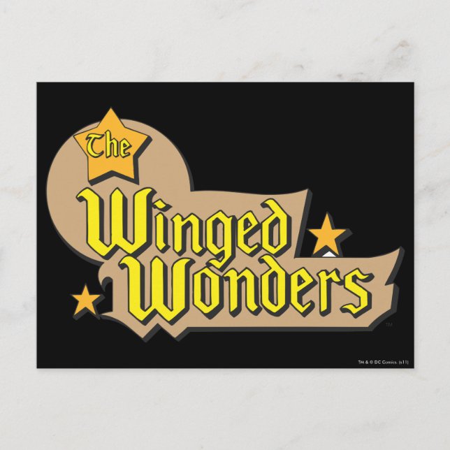 Logotypen Winged Wonders Vykort (Framsida)