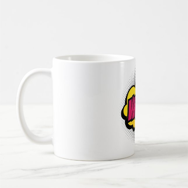 logotypen "Wow" Kaffemugg (Vänster)