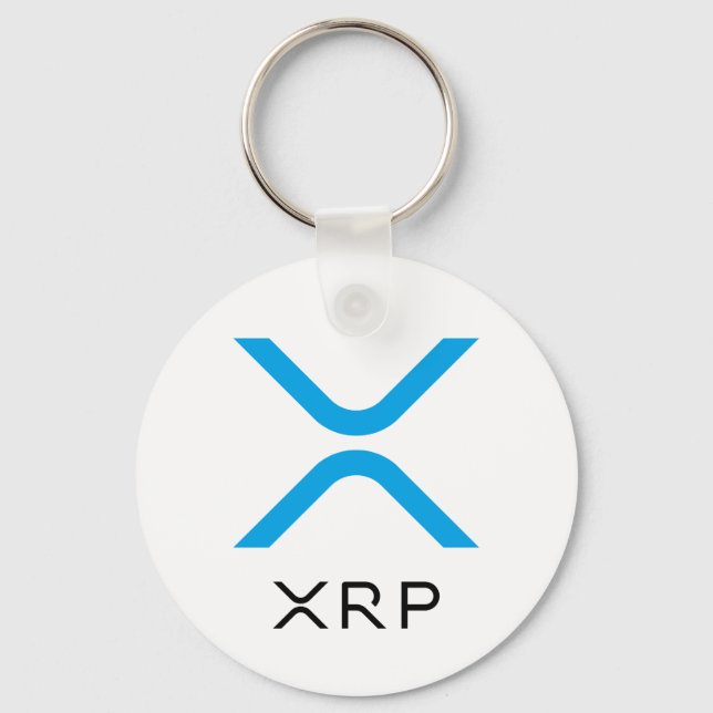 Logotypen XRP Ripple Blue & Black | Grundläggande  Nyckelring (Framsida)