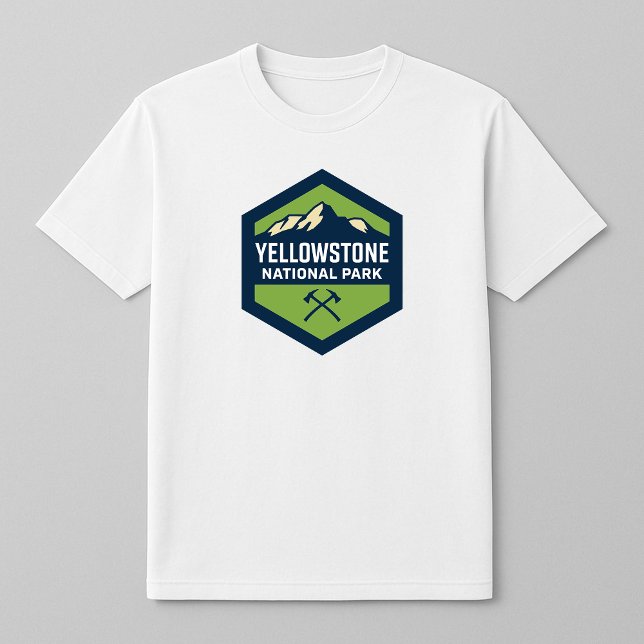 Logotypen Yellowstone National Park Badge T Shirt (Skapare uppladdad)