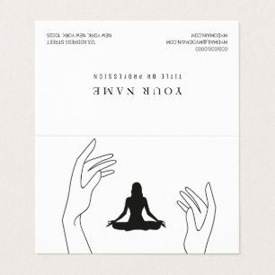 Logotypen Yoga med minimal Professionell i Andlig Visitkort