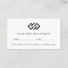 Logotypens avtalade Professionell Tidsbeställning Kort