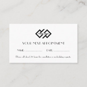 Logotypens avtalade Professionell Tidsbeställning Kort