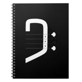 logotypens bashylsa och gitarr anteckningsbok