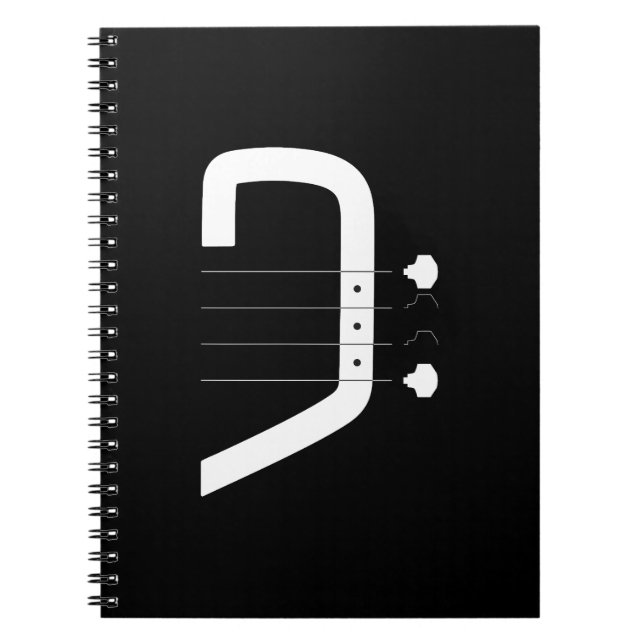 logotypens bashylsa och gitarr anteckningsbok (Framsidan)