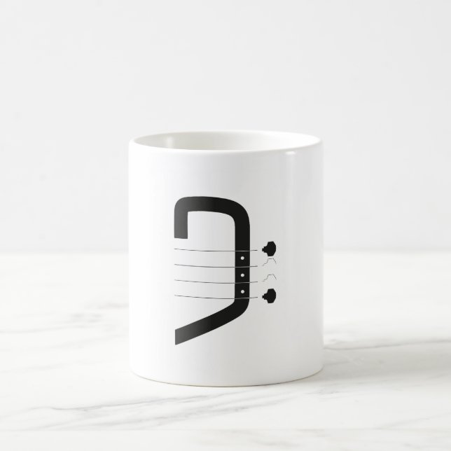 logotypens bashylsa och gitarr kaffemugg (Center)