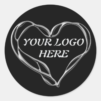 Logotypens fästmärke runt klistermärke