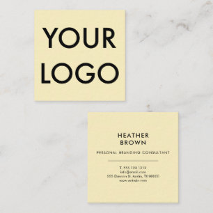 Logotypens minimalistiska moderna Gult Fyrkantigt Visitkort